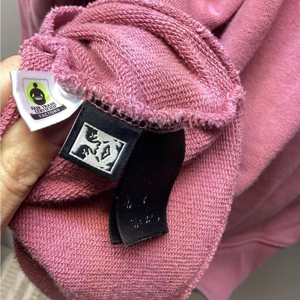 Obey Worldwide Men's Quarter Zip Up Sweater in Pink and Blue - Picture 4 of 4